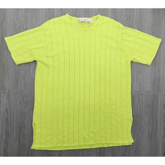 Women's Vintage Extra Point by Reference Point Lime Green Plus Size Sweater 3X - Picture 5 of 7